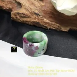 Nhẫn càn long Ruby Nam Phi (Ruby zoisite) - Ảnh 5