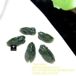 Ngọc thiền (ve sầu) ngọc bích Canada, KT 16mm - Hình ảnh 5
