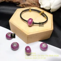 Charm Ruby Nam Phi trơn, cẩn bạc 925 - Ảnh 5