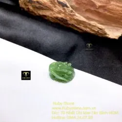 Mặt nhẫn đầu rồng ngọc bích chạm tay tinh xảo - Ảnh 6