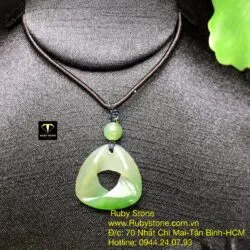 Mặt dây chuyền ngọc bích kiểu Maori, KT 24mm - Ảnh 5