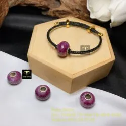 Vòng tay charm Ruby Nam Phi mài giác (facet) - Ảnh 3