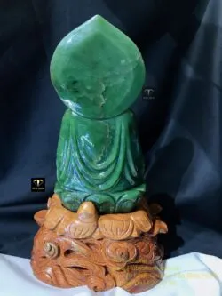 Tượng Phật Thích Ca ngọc bích Canada xanh lý, KT 26x15cm (chưa bao gồm đế) - Hình ảnh 2
