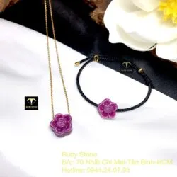 Mặt dây chuyền hoa sen Ruby Nam Phi - Ảnh 2