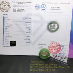 Nhẫn ngọc bích Canada xanh lá, bản 10mm - Hình ảnh 2