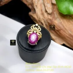 Nhẫn nhện Ruby Nam Phi, vàng 18k - Ảnh 5