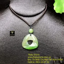 Mặt dây chuyền ngọc bích kiểu Maori, KT 24mm - Ảnh 2