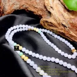Vòng cổ Phúc-Lộc-Thọ ngọc Cẩm thạch 5,9 ly