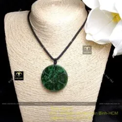 Mặt dây chuyền Lục tự đại minh chân ngôn Ngọc bích Canada, KT 39mm - Ảnh 7