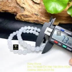 Vòng chuỗi băng ngọc trắng 7,3 ly - Hình ảnh 4