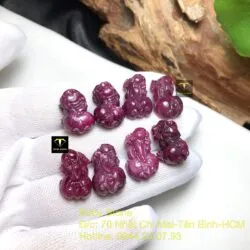 Tỳ hưu Ruby Nam Phi, size mặt dây nữ - Ảnh 3
