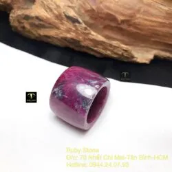 Nhẫn càn long Ruby Nam Phi, bản 19mm Nhẫn càn long Ruby Nam Phi, bản 19mm