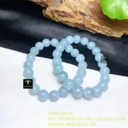 Vòng chuỗi Cẩm thạch Lam ngọc đậm 9,5 ly Vòng chuỗi Cẩm thạch Lam ngọc đậm 9,5 ly