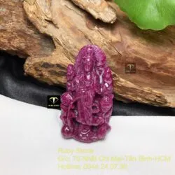 Phật bà quan âm Ruby Nam Phi, kích thước 50mm - Ảnh 3