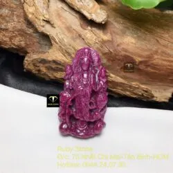 Phật bà quan âm Ruby Nam Phi, kích thước 50mm - Ảnh 2