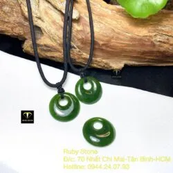 Đồng điếu ngọc bích Canada xanh lý, KT 25mm - Hình ảnh 2
