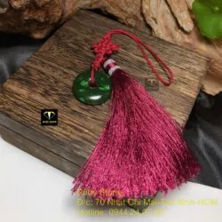 Đồng điếu treo xe Ngọc bích mong cầu bình an và may mắn - Ảnh 5