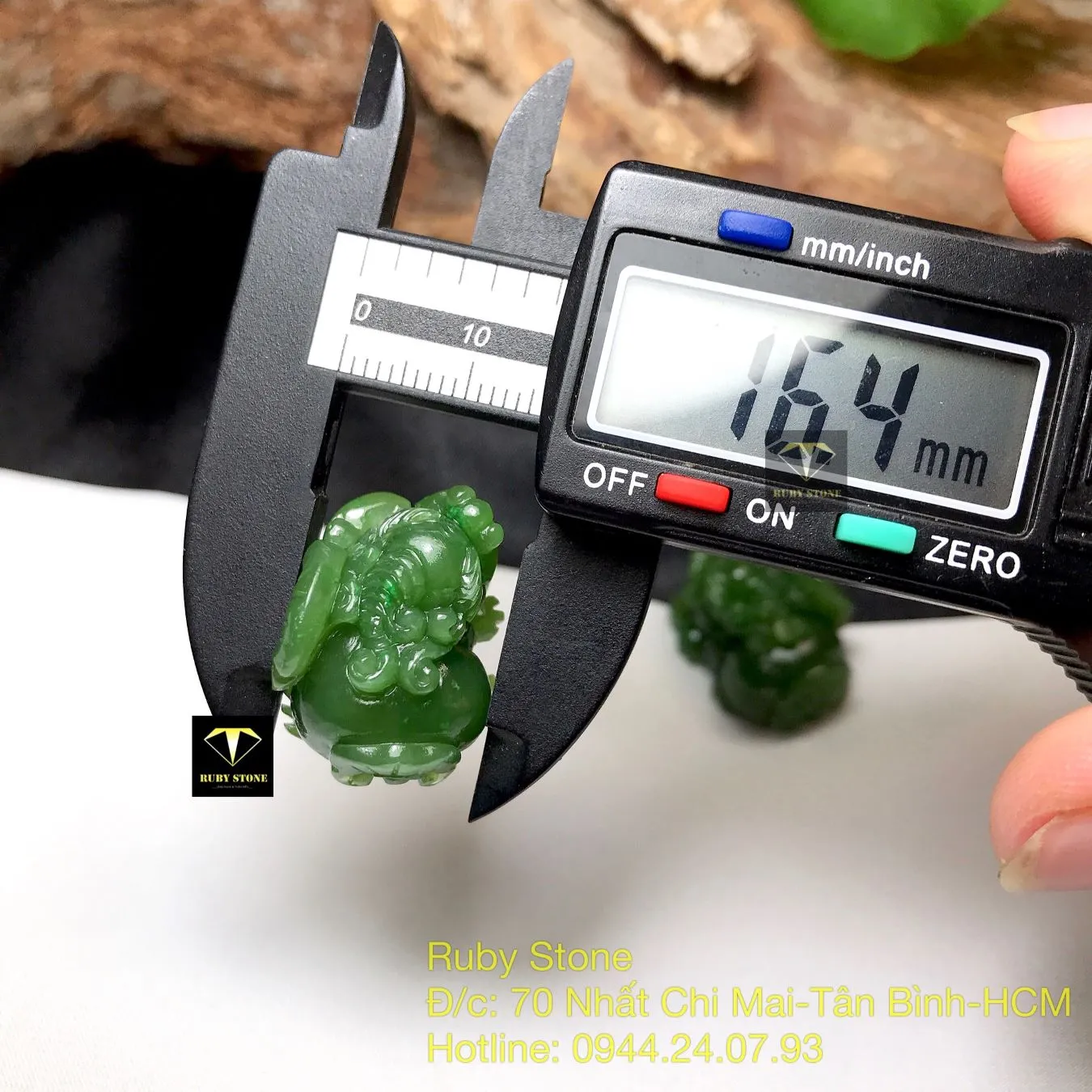 Tỳ hưu ngọc bích Canada tạc tay tinh xảo, KT 22mm Tỳ hưu ngọc bích Canada tạc tay tinh xảo, KT 22mm - Ảnh 5