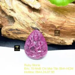 Phật Đại Thế Chí Bồ Tát Ruby Nam Phi, KT 35mm