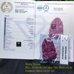 Phật quan âm tự tại Ruby Nam Phi, kích thước 52mm - Hình ảnh 7
