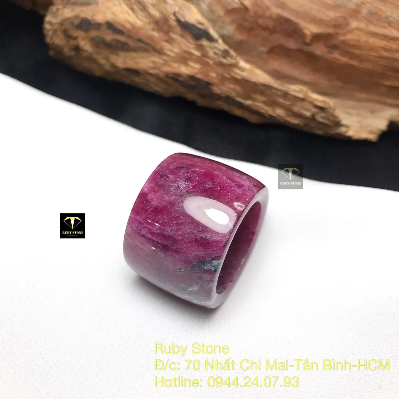 Nhẫn càn long Ruby Nam Phi, bản 19mm Nhẫn càn long Ruby Nam Phi, bản 19mm - Ảnh 7