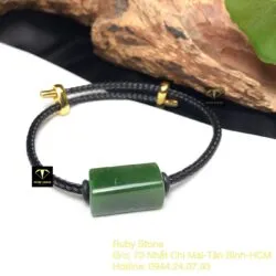 Vòng tay lu thống ngọc bích vuông góc cạnh - Ảnh 2