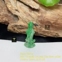 Phật bà quan âm bồ tát Cẩm thạch xanh lý táo, KT 40mm