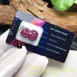 Tỳ hưu Ruby Nam Phi chạm tay tinh xảo