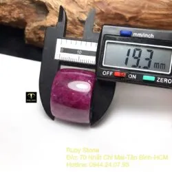 Nhẫn càn long Ruby Nam Phi, bản 19mm Nhẫn càn long Ruby Nam Phi, bản 19mm