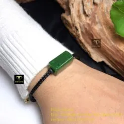 Vòng tay lu thống ngọc bích vuông góc cạnh - Ảnh 3