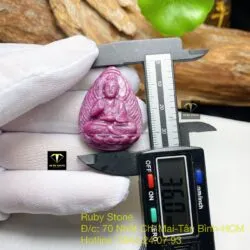 Phật Thích Ca Ruby Nam Phi, KT 36mm - Ảnh 5
