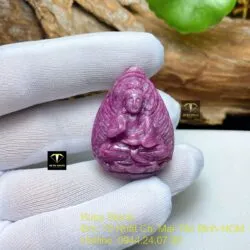 Phật Thích Ca Ruby Nam Phi, KT 36mm - Ảnh 4