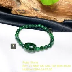 Vòng chuỗi cẩm thạch 6 ly mix lu thống ngọc Cẩm thạch sơn thuỷ - Ảnh 2