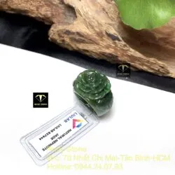 Nhẫn hoa mẫu đơn Ngọc bích Canada (Gia công tay theo ni tay Khách) - Ảnh 3