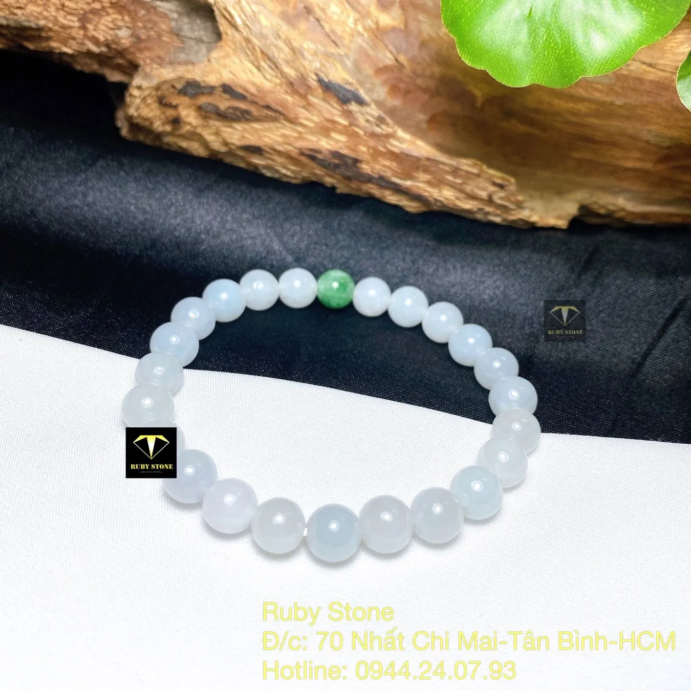 Vòng chuỗi băng ngọc mix bi Cẩm thạch xanh lý 7,5 ly Vòng chuỗi băng ngọc mix bi Cẩm thạch xanh lý 7,5 ly - Ảnh 2