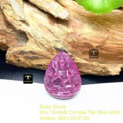 Phật Đại Thế Chí Bồ Tát Ruby Nam Phi, KT 35mm - Ảnh 4