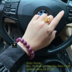 Vòng tay Ruby Nam Phi VIP 11,5 ly
