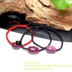 Cặp lu thống Ruby Nam Phi tết dây đeo tay - Ảnh 3