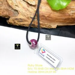 Mặt dây chuyền charm Ruby Nam Phi mài giác, bạc 925 - Ảnh 5