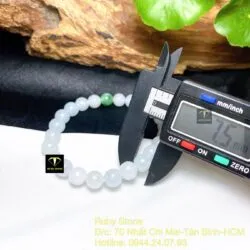 Vòng chuỗi băng ngọc mix bi Cẩm thạch xanh lý 7,5 ly Vòng chuỗi băng ngọc mix bi Cẩm thạch xanh lý 7,5 ly