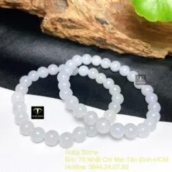 Vòng chuỗi băng ngọc trắng 7,3 ly - Hình ảnh 2