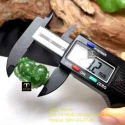 Tỳ hưu ngọc bích Canada tạc tay tinh xảo, KT 22mm Tỳ hưu ngọc bích Canada tạc tay tinh xảo, KT 22mm