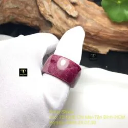 Nhẫn càn long Ruby Nam Phi, bản 15mm