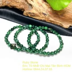 Vòng chuỗi ngọc Cẩm thạch sơn thuỷ 7 ly - Hình ảnh 2
