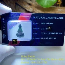 Phật Quan Âm ngọc Mực Dục, KT 18mm - Hình ảnh 3