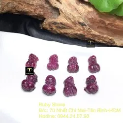 Tỳ hưu Ruby Nam Phi, size mặt dây nữ - Ảnh 4