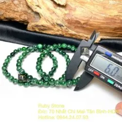 Vòng chuỗi ngọc Cẩm thạch sơn thuỷ 7 ly - Hình ảnh 3