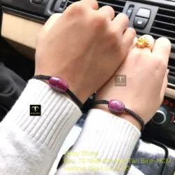 Cặp lu thống Ruby Nam Phi tết dây đeo tay - Ảnh 6