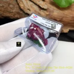 Thiềm thừ (Cóc ba chân) Ruby Nam Phi tạc tay