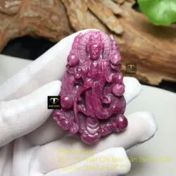 Phật quan âm Ruby Nam Phi, kích thước 57mm - Hình ảnh 3